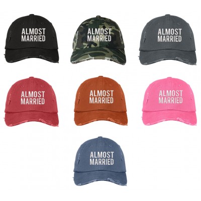 ALMOST MARRIED Distressed Dad Hat Newly Wed Baseball Cap Many Colors Available  eb-67536224